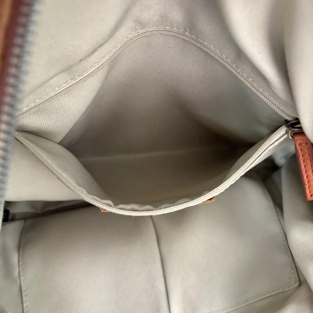 American Leather Co Women Satchel OS Tan‎ Pebbled Leather Crossbody Handbag